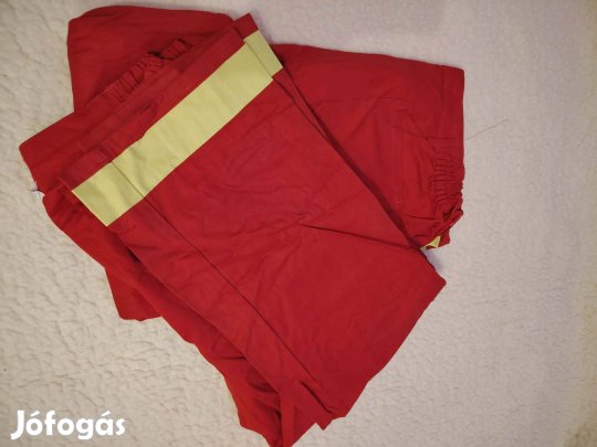 Hosszú szárú mentős nadrág piros színben