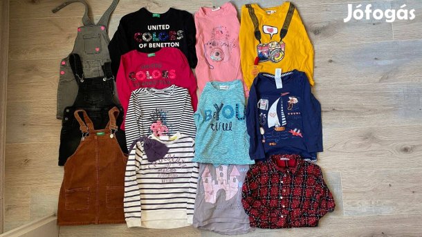 Hosszú ujjú felső csomag Benetton, Desigual, Coccodrillo, lány, 4-6 év