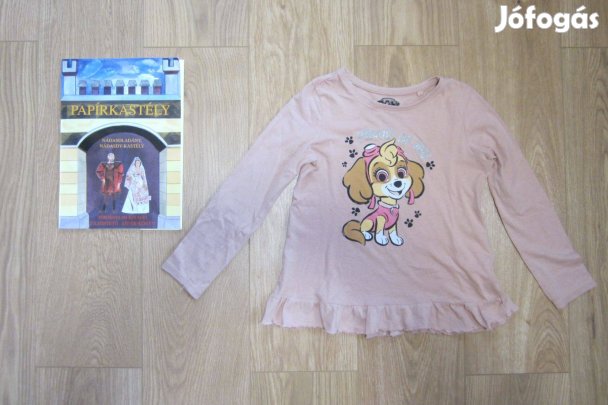 Hosszú ujjú lányka póló (128-as méret)