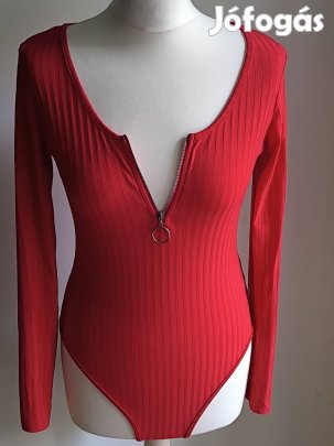 Hosszú ujjú piros body 