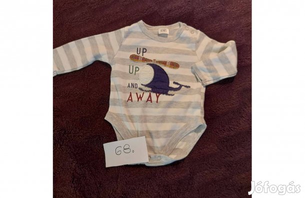 Hosszúujjú body, 68-as méretű, F&F márkájú unisex,