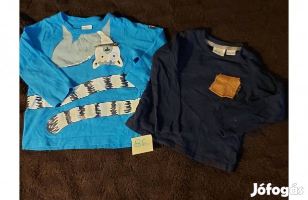 Hosszúujjú kisfiú póló eladó, 2 db 86-os méretű
