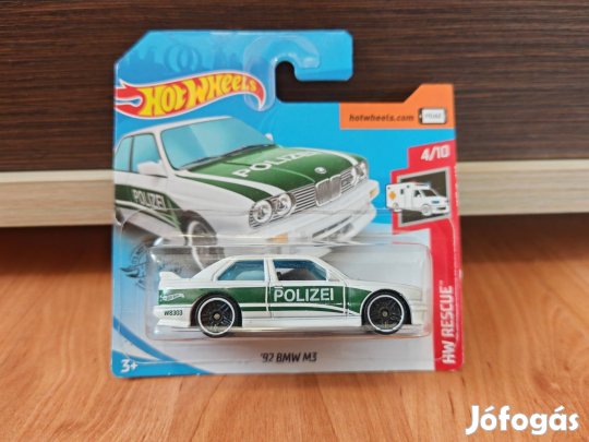 Hot Wheels BMW E30 M3 Polizei kisautó