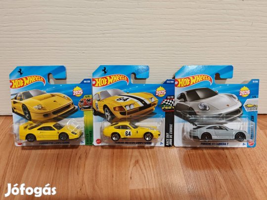Hot Wheels Ferrari és Porsche kisautó