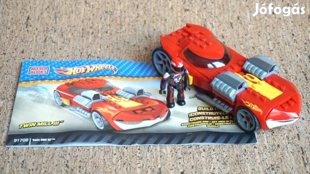 Hot Wheels Mega Blocks Építőkészlet autó vezetővel - az USA-ból Ritka