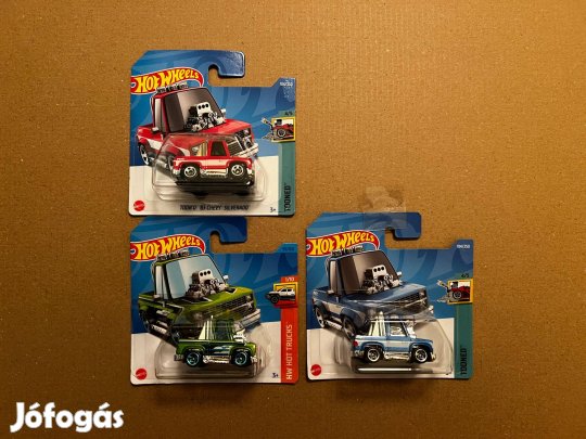 Hot Wheels - Toon'd '83 Chevy Silverado - kék, piros, zöld