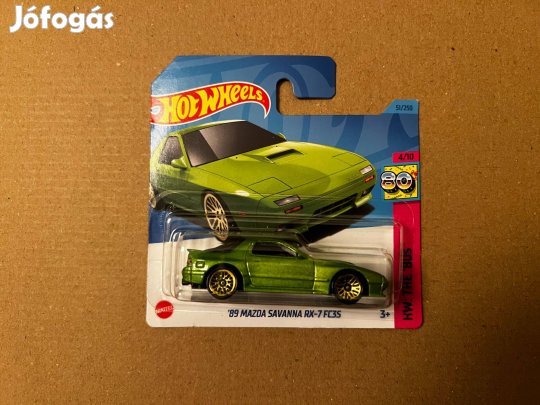 Hot Wheels - '89 Mazda Savanna RX-7 FC3S - metál zöld