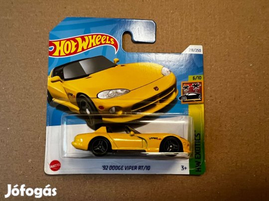 Hot Wheels - '92 Dodge Viper RT/10 - sárga