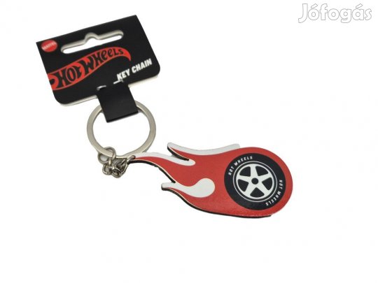 Hot Wheels - piros láng felni kulcstartó