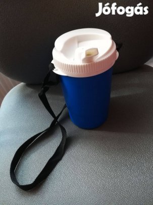 Hőtartó kulacs,pohár hosszú füllel,nyakba akasztható,új!/67