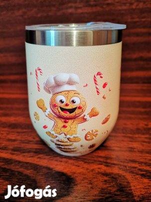 Hőtartó rozsdamentes bögre karácsonyi mintával 3,5 dl
