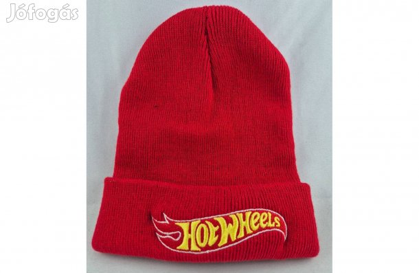 Hotwheels téli sapka, kötött, hímzett