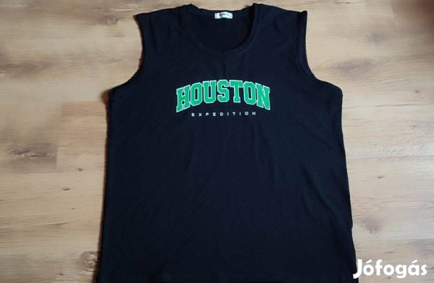Houston fekete férfi ujjatlan póló 5XL