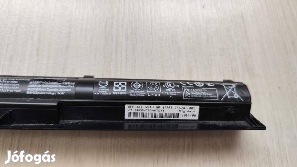 Hp pavilion 15 laptophoz 2 órás akkumulátor , 756743-001 aksi
