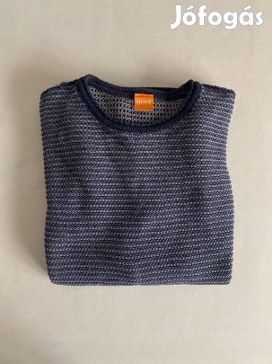 Hugo Boss Orange férfi kötött crewneck pulóver, S-es