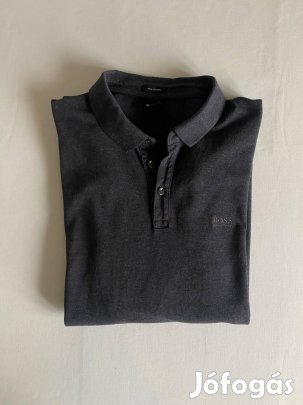 Hugo Boss férfi galléros hosszú ujjú póló, L XL-es