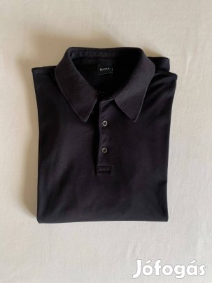 Hugo Boss férfi galléros hosszú ujjú póló, M-es