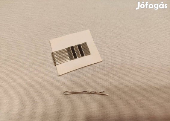 Hullámcsat hajcsat fém csatt fekete és ezüst színben12 db