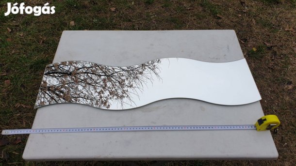 Hullámos fali tükör eladó, 80 cm
