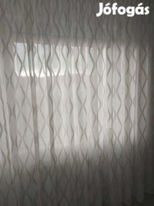 Hullámos fehér bézs függöny eladó