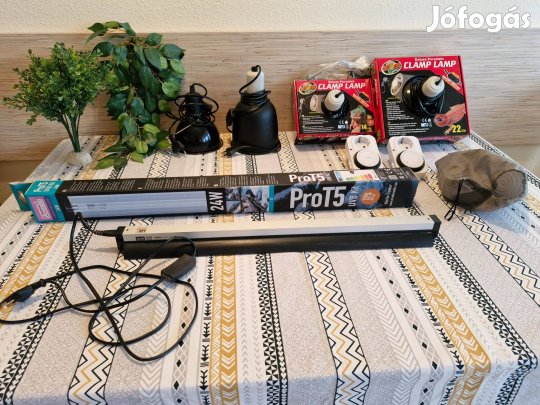 Hüllőknek melegítő és uv lámpák (foglalatok,izzók),műnövények
