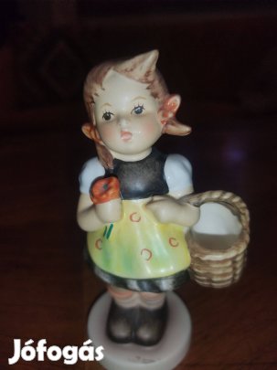 Hummel kerámia kislány kosárral