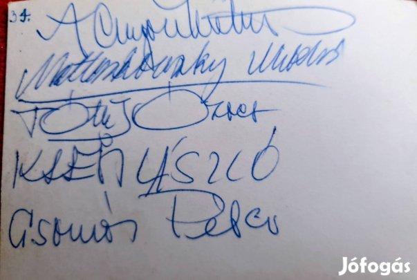 Hungária együttes dedikált fotó eladó Xl.ker.