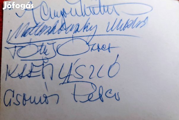 Hungária együttes dedikált fotó gyűjtőknek Xl.ker 