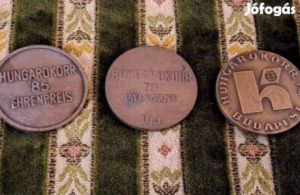 Hungarokorr bronz plakett 3 darab
