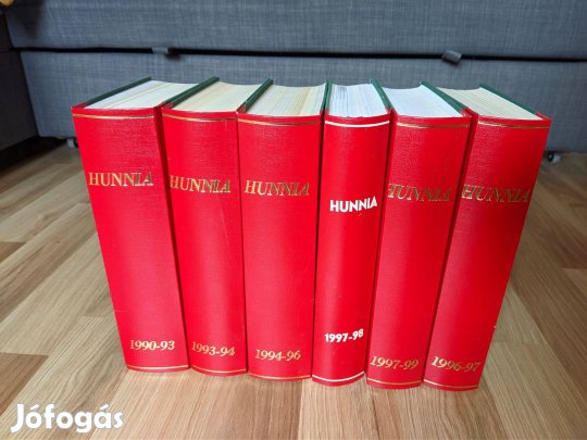 Hunnia irodalmi folyórat - 80 db, bekötve