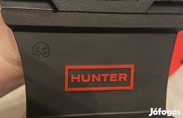 Hunter Bull-11 MI24-es fekete, vízálló bőrcsizma (43)