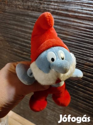 Hupikék törpikék Törp Papa Smurf plüss