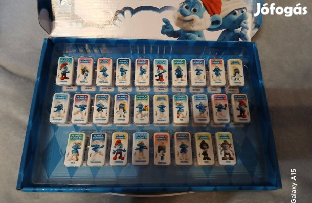 Hupikék törpikék dominó készlet 28 db-os