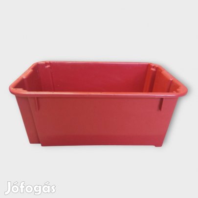 Húsos láda II. osztályú piros (szüretelő láda)