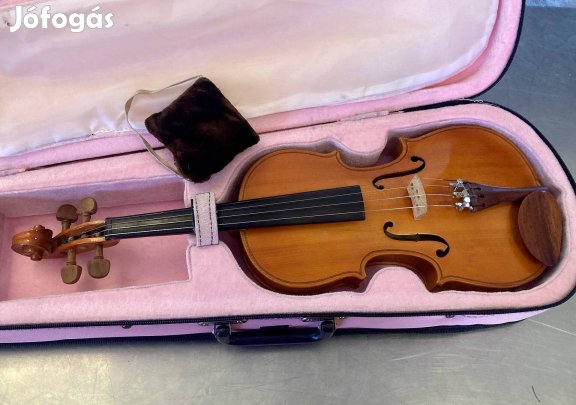 Húsvéti ajándék ötlet! Szép állapotú, angol feles hegedű tokjában