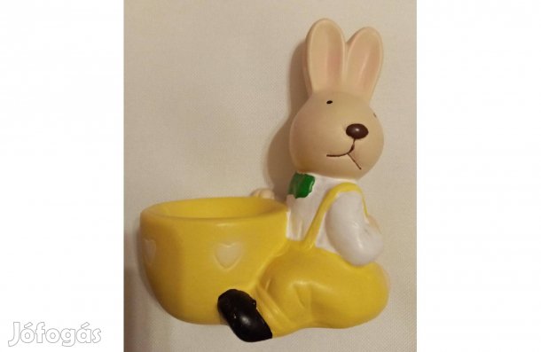 Húsvéti dekoráció / Tojástartós kerámia nyuszi figura