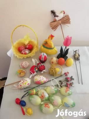 Húsvéti dekoráció, kézműves és tojásfa tojás, stb. olcsón