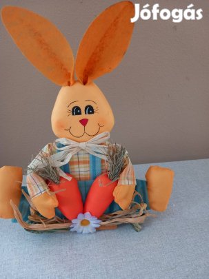 Húsvéti dekoráció nyuszi űl a fűben 30cm