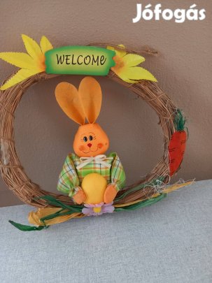 Húsvéti dekoráció nyuszis ajtó vagy ablak dísz 30cm