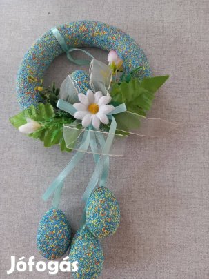 Húsvéti dekoráció tavaszi ajtó vagy ablak dísz koszorú