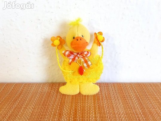 Húsvéti dísz, dekoráció, felfüggeszthető plüss kacsa figura