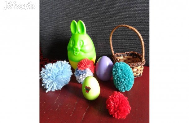 Húsvéti díszek, kosár, nyuszi, tojás csomag