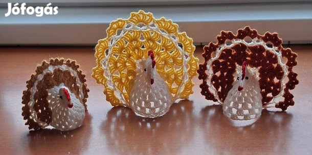 Húsvéti horgolt tyúk 3 db