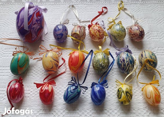 Húsvéti műanyag tojás dekoráció tojásfa kellék csomag dísz