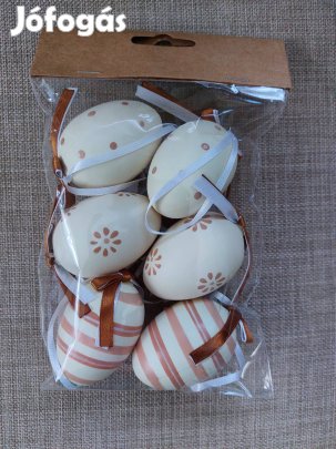 Húsvéti műanyag tojások natúr színben