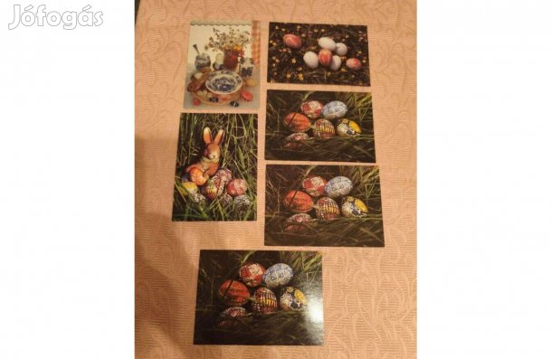 Húsvéti német tojásos képeslap 6 db - darabonként is