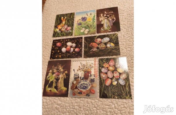 Húsvéti német tojásos képeslap postatiszta 8 db darabonként is