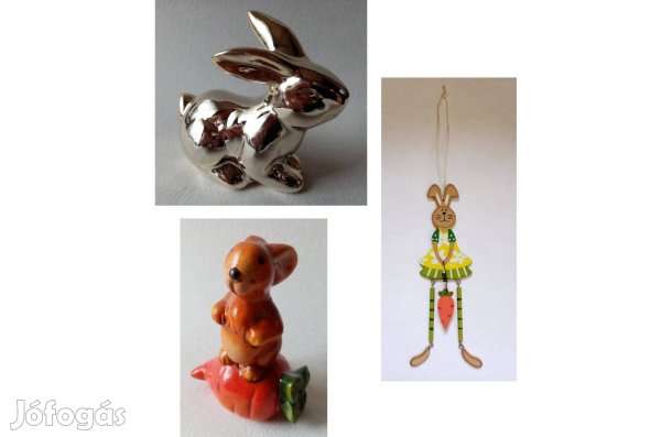 Húsvéti nyuszi dekoráció, 3 féle (darabonként)