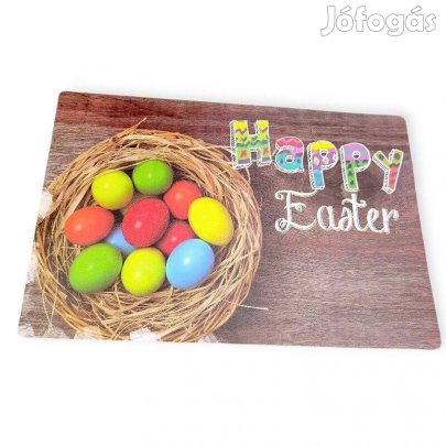 Húsvéti tányéralátét Happy Easter festett tojások, 30x45 cm