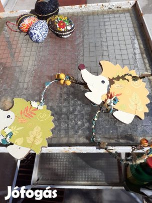 Húsvéti tavaszi ajtó vagy ablak dekoráció fából